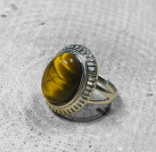 Bague en Œil de Tigre (taille 58)