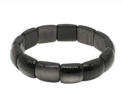 Bracelet  Sublime en Obsidienne Dorée