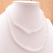 Collier Scintillant pierres facetées Cristal de Roche (4mm)