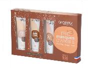 Coffret trio de masques à l'argile (blanche, rouge & rose)