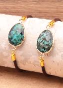 Bracelet  Pierre Naturelle Turquoise d'Afrique 