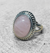 Bague en Quartz Rose  (taille 59)