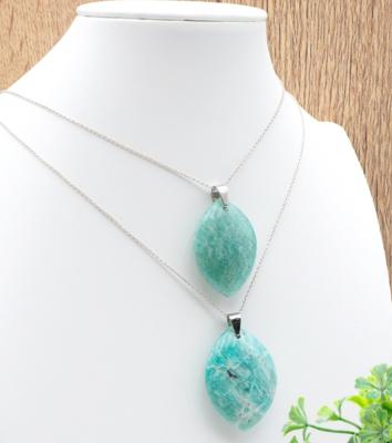 Pendentif Amazonite  (avec bélière)
