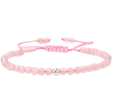 Bracelet  Shamballa Quartz Rose 
