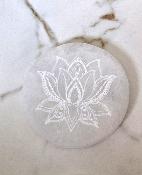 Plaque de charge Sélénite Grand modèle (Lotus)